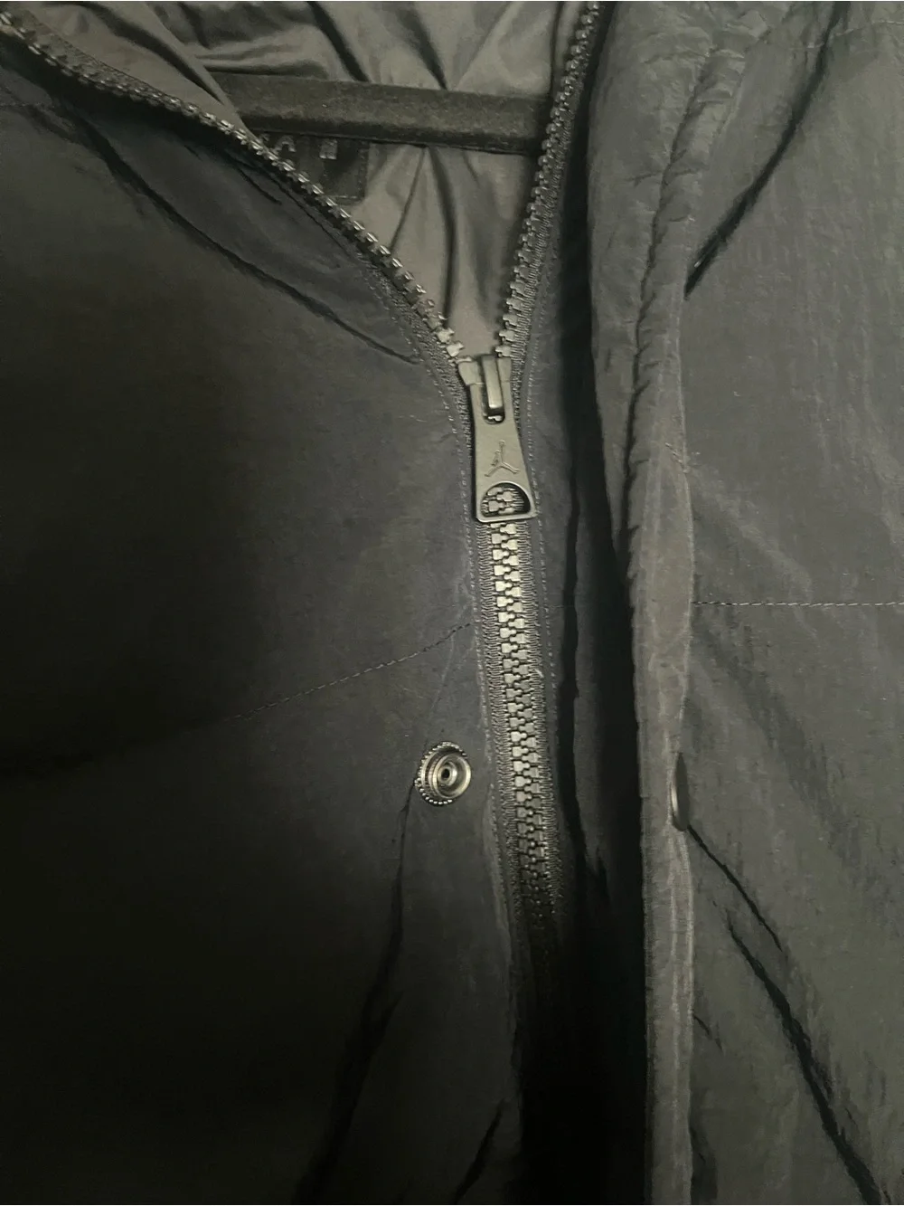 Jordan Black Quilted Puffer Coat with Hood